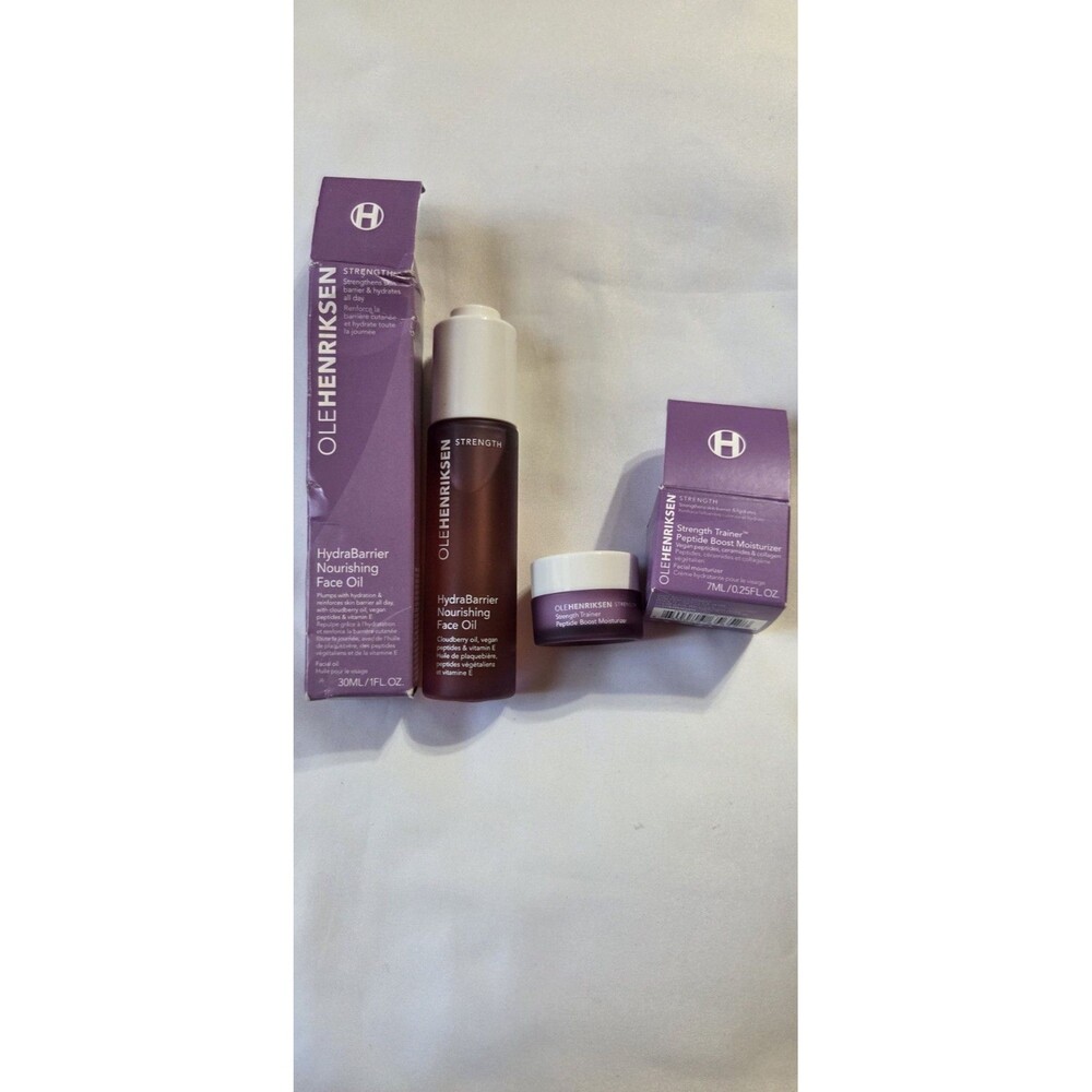 Ole Henriksen Hydrabarrier Nourishing Face Oil 1oz Peptide Boost Moisturizer 7ML